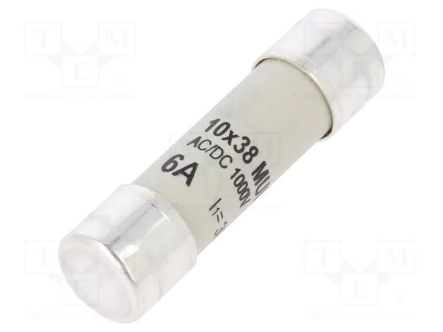 Fuse: fuse; 6A; 1000VDC; gR; cylindrical ESKA 1038825