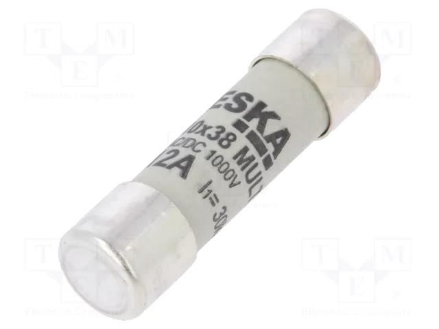 Fuse: fuse; 12A; 1000VDC; gR; cylindrical ESKA 1038828