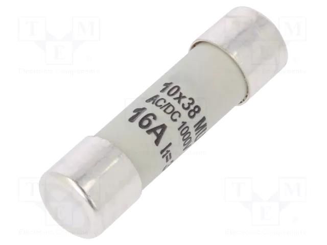 Fuse: fuse; 16A; 1000VDC; gR; cylindrical ESKA 1038830