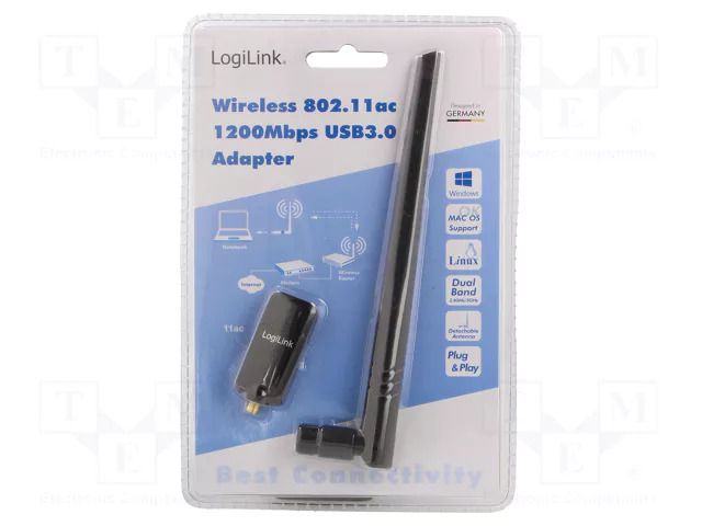 PC extension card: WiFi network; USB 3.0; 1.2Gbps LOGILINK WL0246
