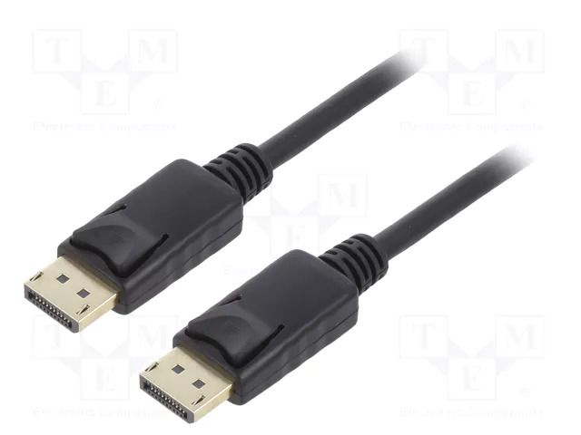 Cable; DisplayPort plug,both sides; DisplayPort 1.2; 1m; black LOGILINK CD0100