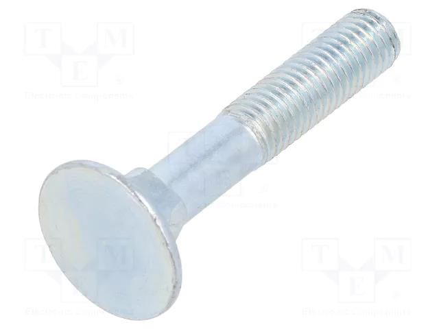 Screw; with flange nut; M10x60; 1.5; Head: flat; steel; zinc; 26mm BOSSARD B10X60/BN280