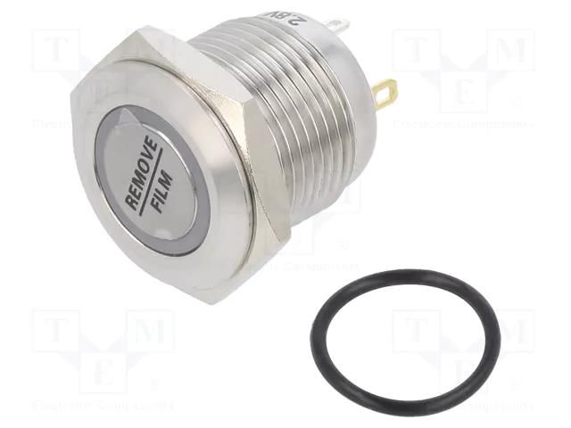 Switch: vandal resistant; Pos: 2; SPST-NO; 2A/48VDC; IP65; OFF-(ON) E-SWITCH PV6F240SS-341