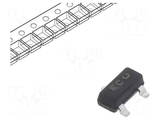 Transistor: NPN; bipolar; 32V; 0.8A; 0.225W; SOT23,TO236AB ONSEMI BCW65CLT1G
