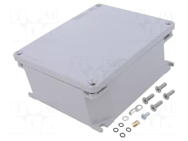 Enclosure: multipurpose; X: 141mm; Y: 166mm; Z: 64mm; aluminium; grey ILME ILME-APV12