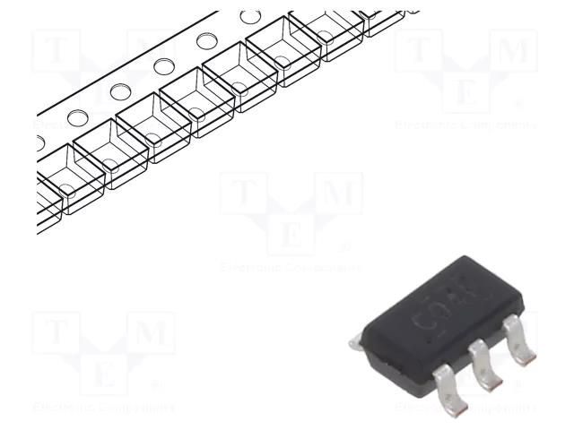 IC: digital; NOT; Ch: 1; CMOS; SMD; SOT23-5; 1.65÷5.5VDC; 10uA; 74LVC TEXAS INSTRUMENTS SN74LVC1G04DBVT