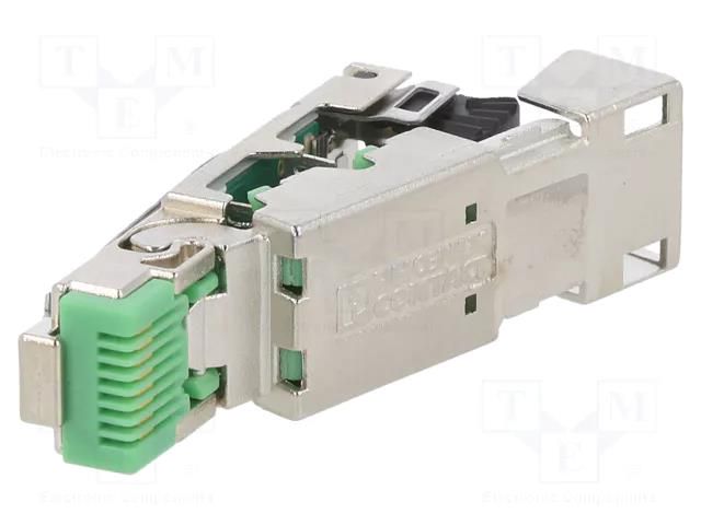 Connector: RJ45; plug; PIN: 8; gold-plated; 8p8c; for cable; IDC PHOENIX CONTACT CUCINDC1ZNISR4IP8