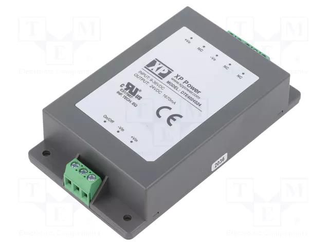 Converter: DC/DC; 40W; Uin: 9÷36VDC; Uout: 24VDC; Iout: 1.67A; DTE40 XP POWER DTE4024S24