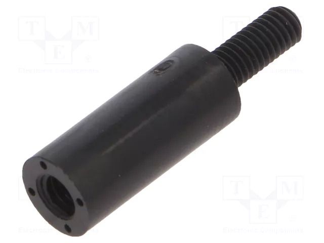 Screwed spacer sleeve; cylindrical; polyamide; M3; M3; 14mm; black DREMEC TFM-M3X14/DR285RD