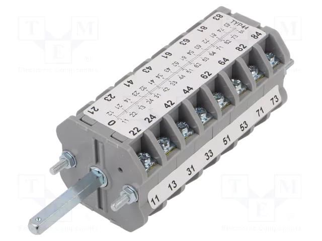 Switch: cam switch; 16A; IP65; -40÷70°C; grey SPAMEL LK16R-ABB-P44