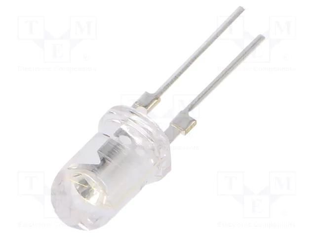 LED; blue; 5mm; 7000÷8400mcd; 90°; Front: convex; 3.3÷3.8VDC OPTOSUPPLY OSB4XA5B91R-150MA