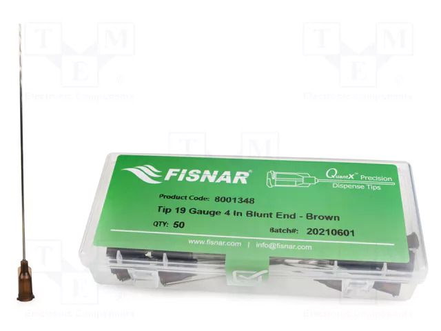 Needle: steel; 4"; Size: 19; straight; 0.7mm; Mounting: Luer Lock FISNAR FIS-19-4-ES