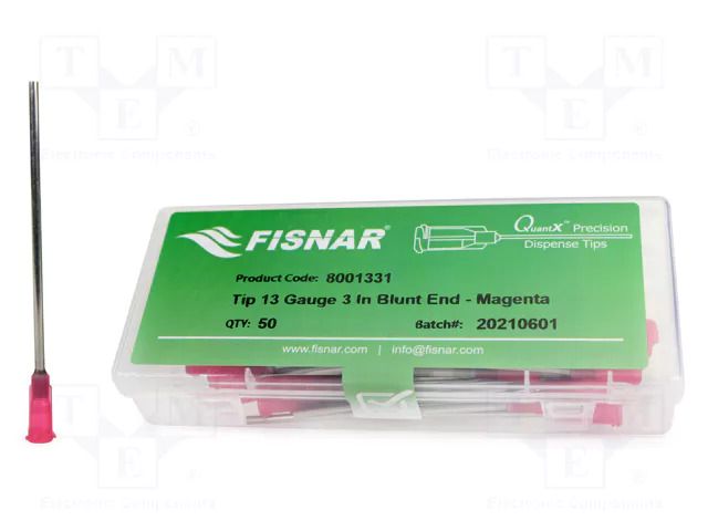 Needle: steel; 3"; Size: 13; straight; 1.78mm; Mounting: Luer Lock FISNAR FIS-13-3-ES