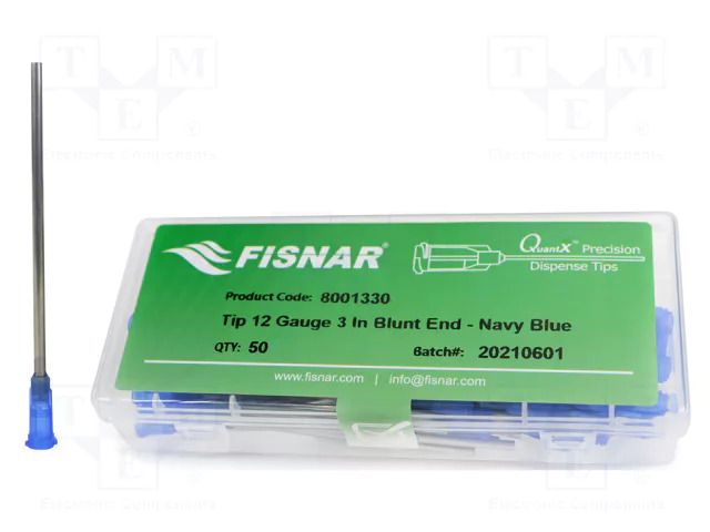 Needle: steel; 3"; Size: 12; straight; 2.27mm; Body: black-blue FISNAR FIS-12-3-ES