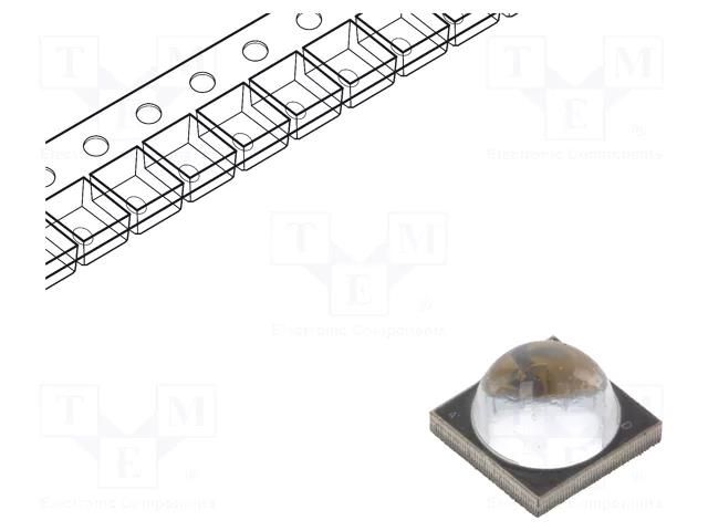 Power LED; UV; 60°; 2000mA; 10W; λd: 385÷390nm; 6÷7.6VDC; 7x7x5.7mm ProLight Opto PBSD-10KLA-GM
