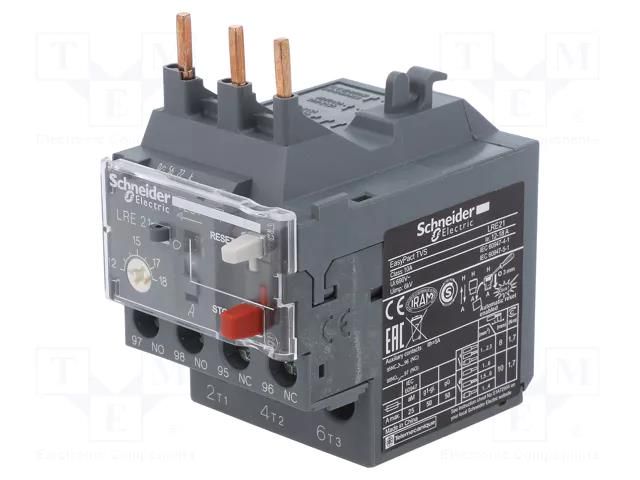 Thermal relay; Auxiliary contacts: NC + NO; 12÷18A; -20÷60°C SCHNEIDER ELECTRIC LRE21