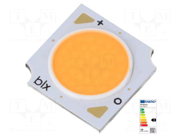 Power LED; COB; 9.1W; 2700K; 1254lm; 120°; Front: flat; CRImin: 80 BRIDGELUX BXRE-27E1000-B-73