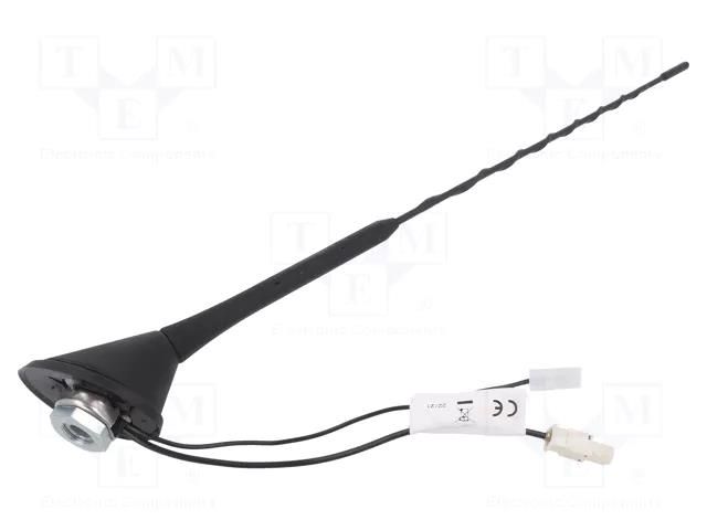 Antenna; car top,automotive; 405mm; AM,FM; universal; 180mm; 12VDC MTA 7677874