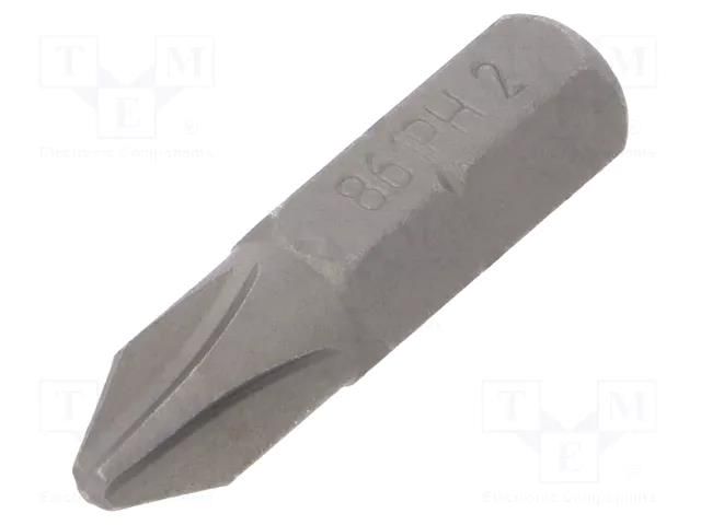 Screwdriver bit; Phillips; PH2; Overall len: 25mm BETA BE861PH/2