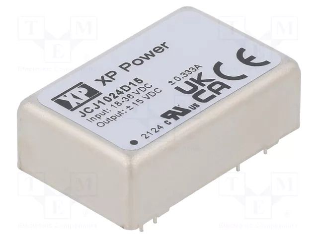 Converter: DC/DC; 10W; Uin: 18÷36VDC; Uout: 15VDC; Uout2: -15VDC XP POWER JCJ1024D15