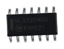 OP AMP, 2.2MHZ, 1V/uS, SOIC-14 MC33204DR2G.