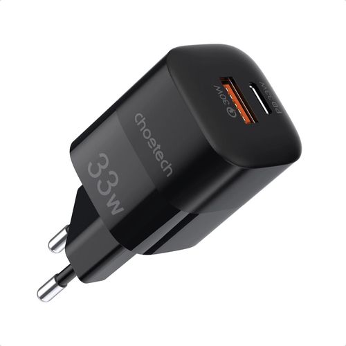 Choetech Fast USB Wall Charger USB Type C PD QC 33W black (PD5006), Choetech 6932112101518 6932112101518