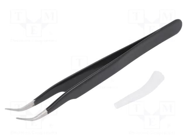 Tweezers; Blade tip shape: sharp; Tweezers len: 120mm; ESD C.K CK-T2361D