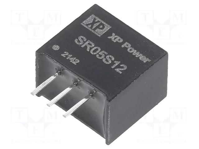 Converter: DC/DC; Uin: 15÷34VDC; Uout: 12VDC; Iout: 500mA; SIP3; THT XP POWER SR05S12