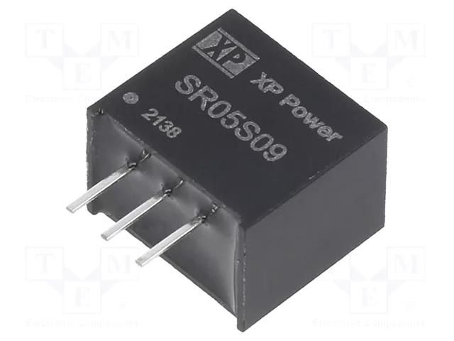 Converter: DC/DC; Uin: 11÷34VDC; Uout: 9VDC; Iout: 500mA; SIP3; THT XP POWER SR05S09