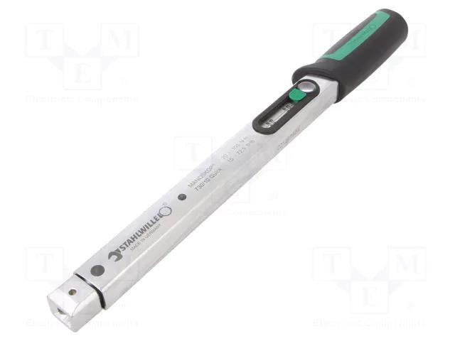 Wrench; torque; 370mm; 20÷100Nm; Mounting: 9x12; MANOSKOP® STAHLWILLE ST-50184010