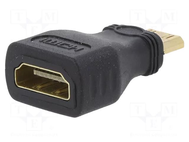 Adapter; HDMI socket,mini HDMI plug; black GEMBIRD A-HDMI-FC