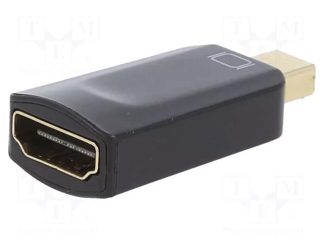 Adapter; HDMI socket,mini DisplayPort plug; black GEMBIRD A-MDPM-HDMIF-01