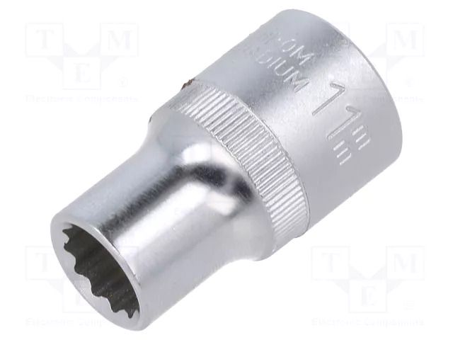 Socket; 12-angles,socket spanner; 11mm; 1/2"; Plating: chromium C.K CK-T4690M-11