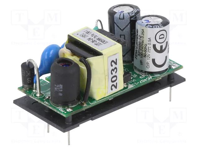 Converter: AC/DC; 6W; Uin: 90÷264VAC; 12VDC; Iout: 0.5A; 81%; KPSB6 TDK-LAMBDA KPSB6-12