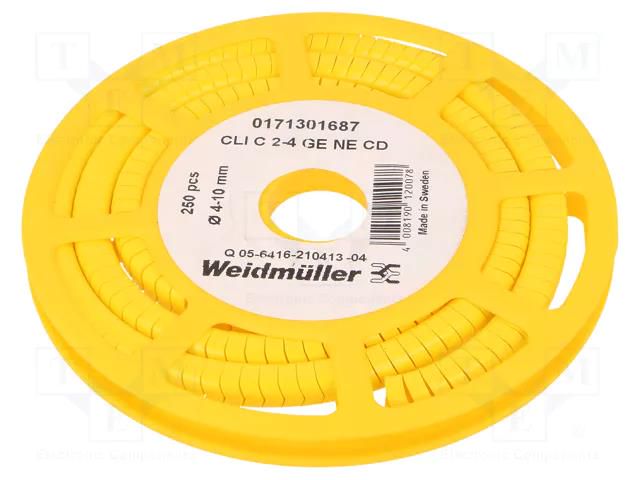 Markers; Marking: empty; 4÷10mm; PVC; yellow; -30÷80°C; leaded; reel WEIDMÜLLER WM-0171301687