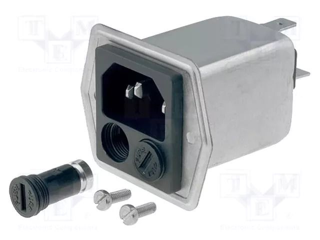 Connector: AC supply; socket; male; 8A; 250VAC; C14 (E); 5707 SCHURTER 5707.0801.312