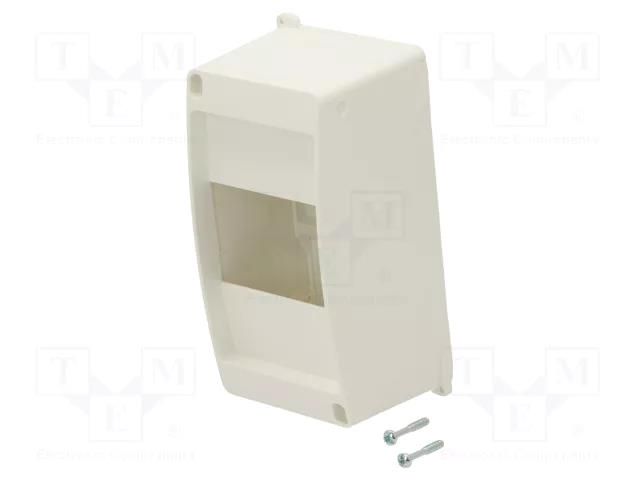 Enclosure: for modular components; IP30; No.of mod: 4; Series: IC2 HAGER VD104NE