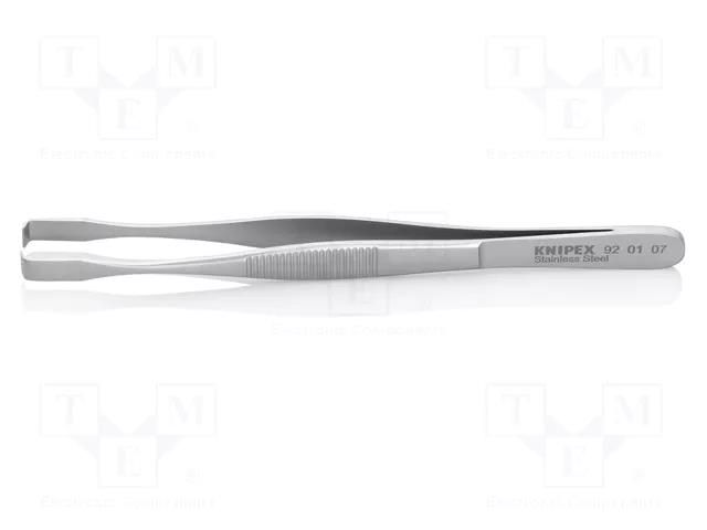 Tweezers; 143mm; for precision works; Type of tweezers: curved KNIPEX KNP.920107