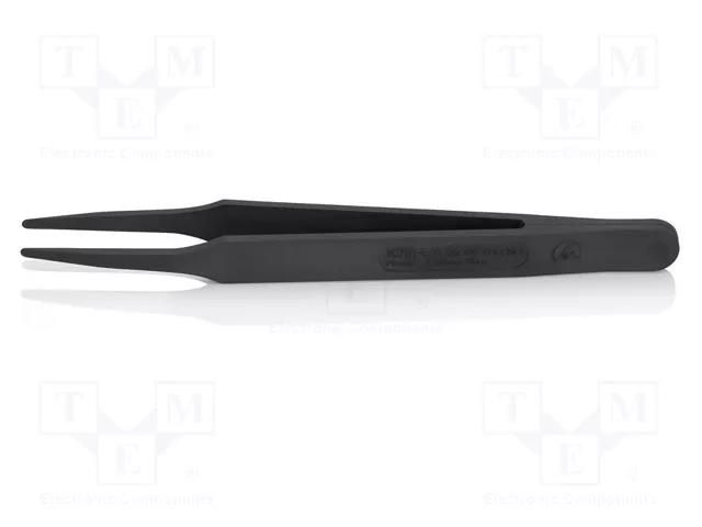 Tweezers; Blade tip shape: rounded; Tweezers len: 115mm; ESD KNIPEX KNP.920901ESD