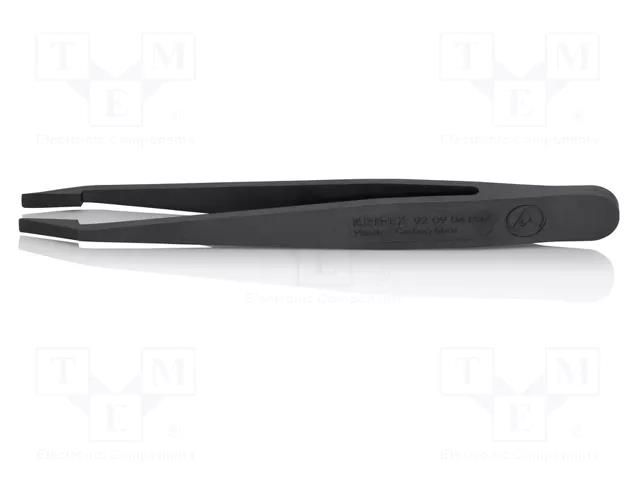 Tweezers; Blade tip shape: rounded; Tweezers len: 115mm; ESD KNIPEX KNP.920904ESD