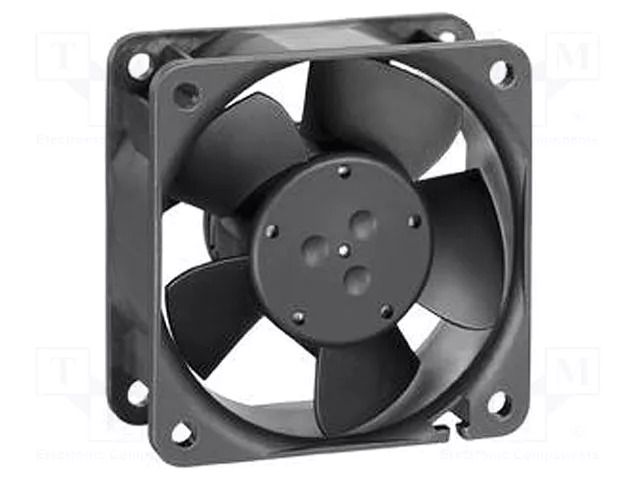Fan: DC; axial; 12VDC; 60x60x25mm; 46.1m3/h; 38dBA; ball; 5600rpm EBM-PAPST 612NH