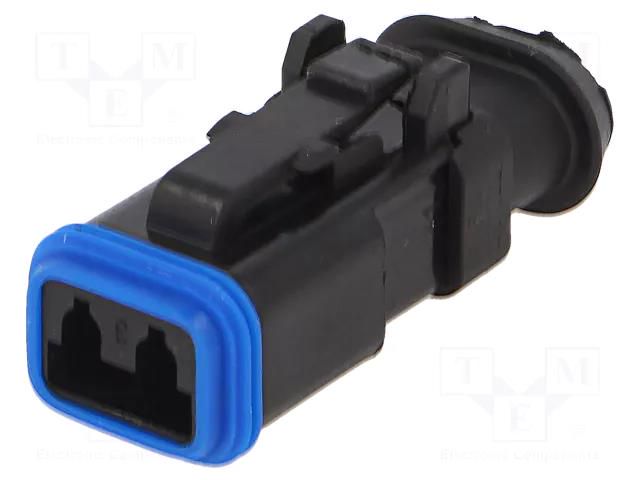 Connector: wire-wire; terminals, size 16; plug; female; PX0; PIN: 2 BULGIN PX0104S02BK