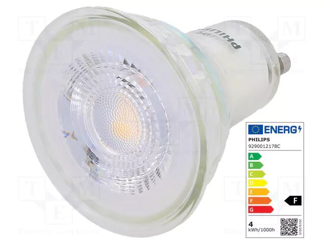 LED lamp; white warm; GU10; 230VAC; 255lm; P: 3.5W; 36°; 2700K PHILIPS 75253100