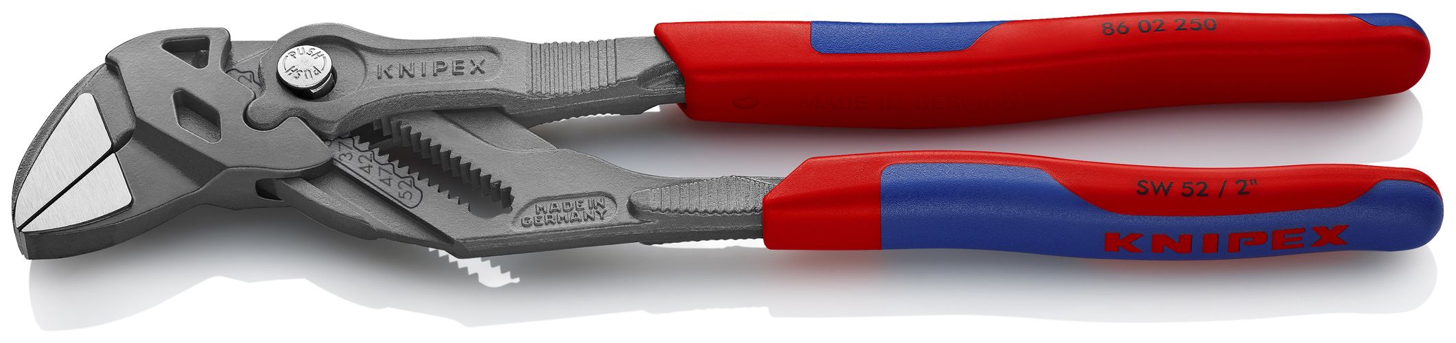 KNIPEX 86 02 250 Pliers Wrenches pliers and a wrench in a single tool with multi-component handles grey atramentized 250 mm 86 02 250 4003773082392