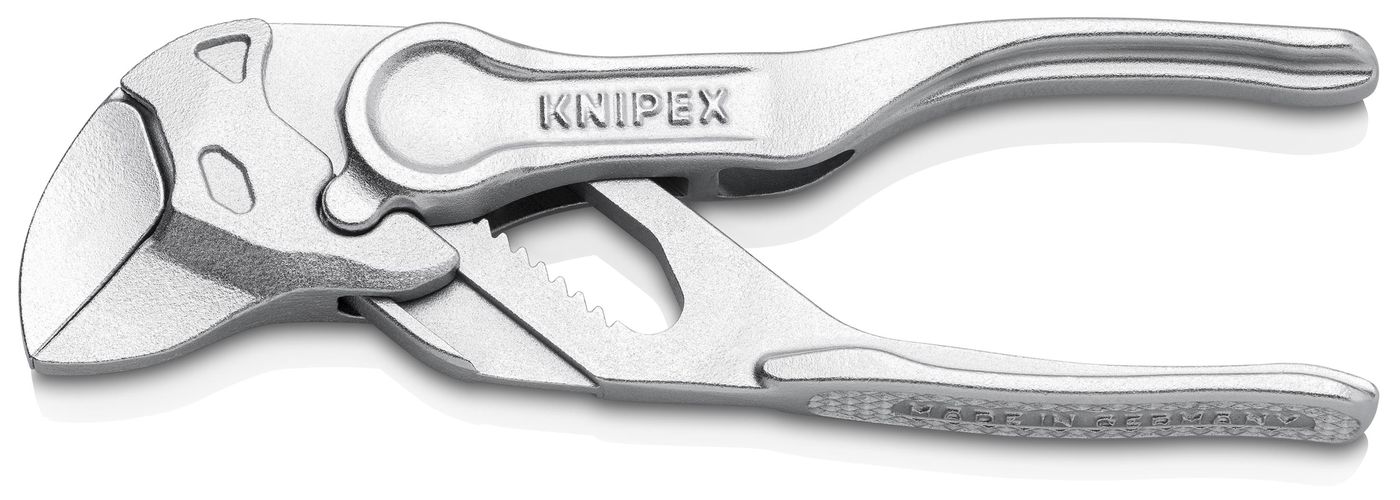 KNIPEX 86 04 100 Pliers Wrench XS pliers and a wrench in a single tool embossed, rough surface chrome-plated 100 mm 86 04 100 4003773087281