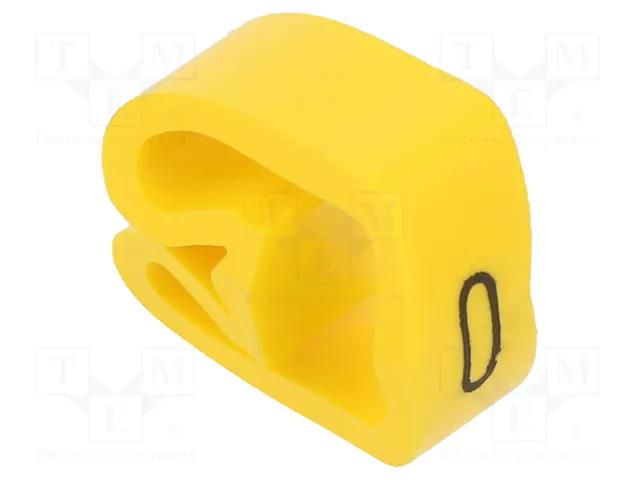 Markers; Marking: 0; 8÷16mm; PVC; yellow; -30÷80°C; leaded; CLI C WEIDMÜLLER WM-0253411502