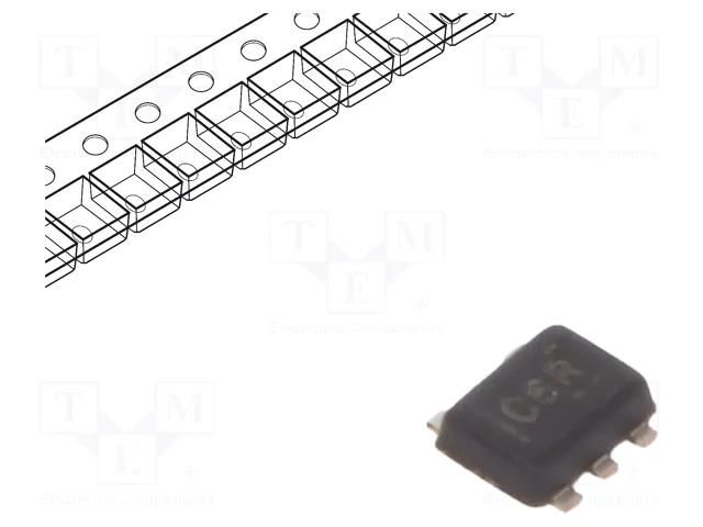 IC: analog switch; bilateral; Ch: 1; IN: 3; CMOS; SMD; SOT5X3; 74LVC TEXAS INSTRUMENTS SN74LVC1G66DRLR