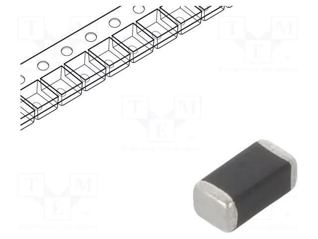 Varistor: multilayer; SMD; 1206; 14VAC; 18VDC; 0.5J; 200A; 38V; 8mW EPCOS B72520E0140K062