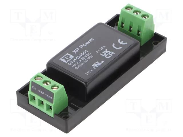 Converter: DC/DC; 15W; Uin: 9÷36VDC; Uout: 5VDC; Uout2: -5VDC; DTJ15 XP POWER DTJ1524D05