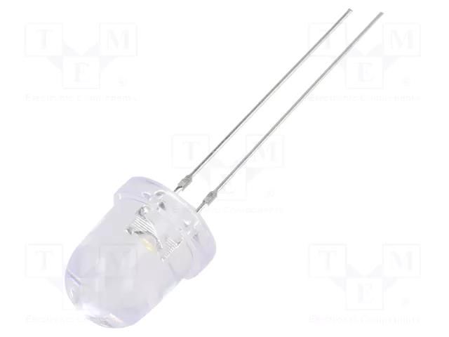 LED; white warm; 8mm; 8400÷10000mcd; 30°; Front: convex; 2.9÷3.6VDC OPTOSUPPLY OSM2DK8131A-ST
